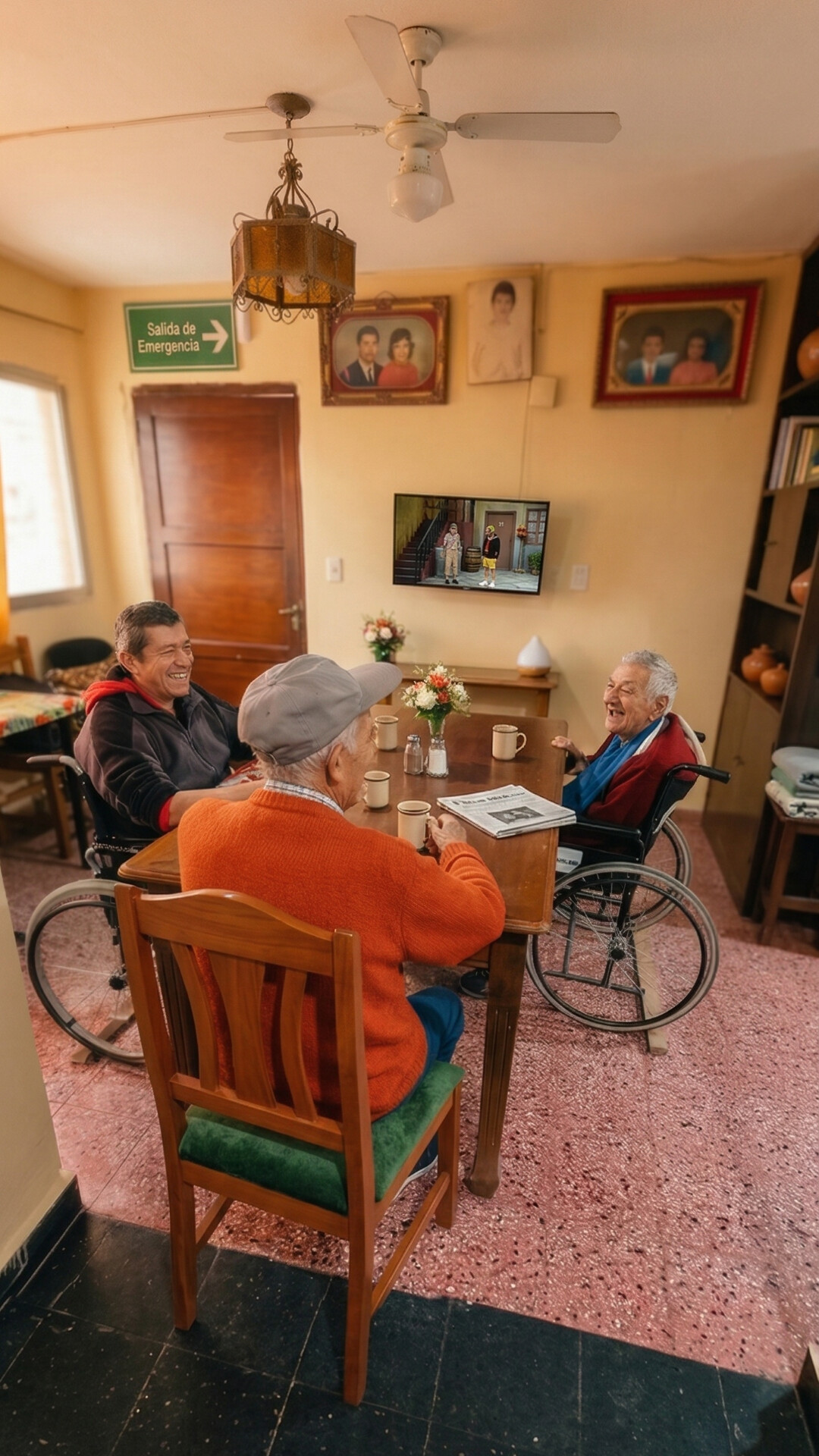 Residentes en el comedor